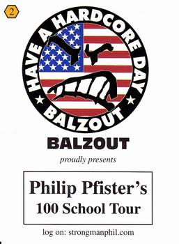 2002 Balzout Philip Pfister's 100 School Tour #2 Phil Pfister Back